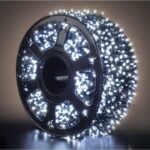 Instalatie De Craciun Eliandeco ®, Tip Rola, Pentru Interior/Exterior, Lungime 20 m, 8 Moduri De Lumini, Alimentare Priza 220V/50Hz, LED, Protectie IP44, Alb Rece