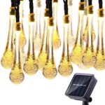 Instalatie cu incarcare solara, 6.5 m, 30 LED-uri, Impermeabil, 8 moduri, Lumina calda