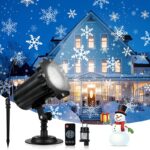 Proiector Craciun, YWX, LED, Model fulgi, 12W, 110/240V, IP65, Negru