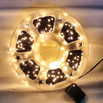 Instalatie De Craciun Impact Vision®, Lungime 100 m, Tip Rola, 480 leduri, Pentru Interior/Exterior, 8 Moduri De Lumini, Alimentare Priza 220V, LED, Alb Cald