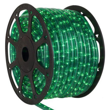 Instalatie de craciun tip furtun luminos, pentru exterior, lungime 10 metri, 8 jocuri de lumini, controler inclus, lumina verde