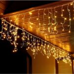 Instalatie De Craciun Tip Perdea, eSimplu®, 12 M, 300 LED -uri, Pentru Exterior/Interior, Fir Alb, Culoare Alb Cald