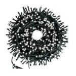 Instalatie LED Liniara EDAR, cu 100 de LED -uri, 8 m lungime, fir verde inchis, Alb rece