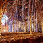 Instalatie Solara de Exterior, 8 Moduri de Iluminare, Impermeabila, Alb Cald, 7m