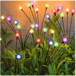 Set 2 instalatii solare pentru gradina, NEVERMORE, 8 Led-uri, Lumina licurici, Multicolor