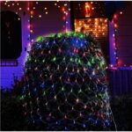 Instalatie Craciun, Tip Plasa, 3 m x 3 m, 320 LED-uri, Prelungitor 1.5 m, 8 Jocuri de Lumini, Interconectabila, Fir transparent, Interior/Exterior, Multicolor