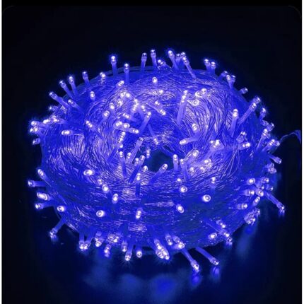 Instalatie Brad de Craciun Liniara, 14m, 180Led-uri, MYFX, 8 jocuri de lumini, Albastru