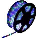 Instalatie Craciun, 50 m, 900 Led-uri, Furtun Luminos, Multicolor, Transformator, 8 jocuri de lumini, Sectionabila, 220 V