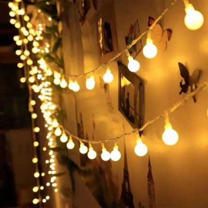 Ghirlanda luminoasa Aooyaoo, 80 LED-uri, alimentare baterie/USB, impermeabila, pentru interior/exterior, set