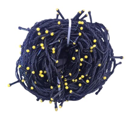 Instalatie de Craciun, 5 m, Liniara, Alb Cald, 60 leduri mici, fir negru, ghirlanda luminoasa pentru brad