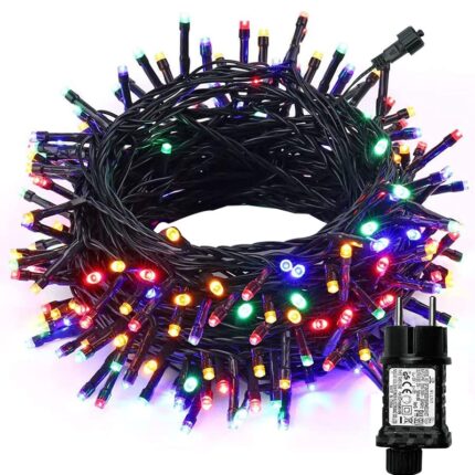 Instalatie De Craciun Tip Liniar, 10m, Control telecomanda, IP44, YWX, Multicolor