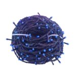 Instalatie de Craciun, 24 m, Liniara, Albastru, 300 leduri mici, fir negru, ghirlanda luminoasa pentru brad