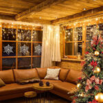 Instalatie Craciun Turturi EDAR tip Ghirlanda curgatoare cu Franjuri, Exterior/Interior, 8 jocuri de lumini, Fir Alb, Interconectabila, Alb Cald, 12 m, 300 LED-uri