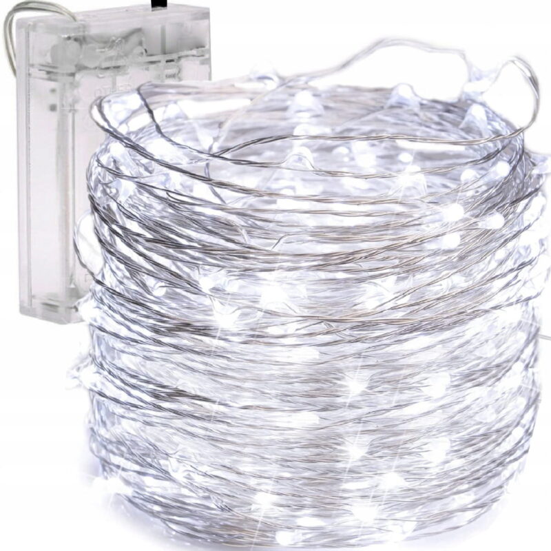 Ghirlanda decorativa ZakupyTV, 80 LED-uri, alb rece