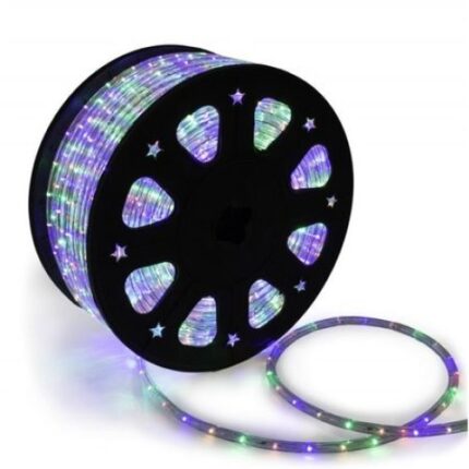 Furtun Luminos LED, OEM, 10 metri lumina multicolor, 8 jocuri de lumini, de exterior