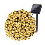 Instalatie solara decorativa, HYT, Exterior, Incarcare solara, 30 m, 300 LED-uri, Alb cald