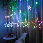 Perdea luminoasa de stele, 220w, LED, 2.5 metri, multicolor