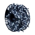 Instalatie De Craciun Nextfarma®, Lungime 100 m, Cu 8 Jocuri De Lumini, Alimentare 220V, Protectie IP44, Pentru Interior/Exterior, Alb Rece