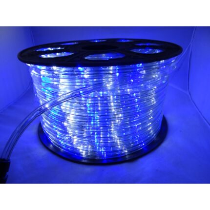 Instalatie Rola led alb rece si albastru 50 m furtun luminos + alimentator inclus / Instalatie de craciun