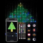 Instalatie LED pentru Craciun, Lumini Cortina RGB, Control prin Aplicatie si Telecomanda, Rezistent la Apa, 2x2m