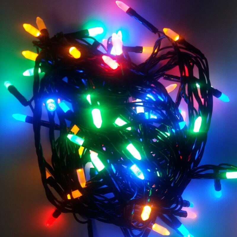 Instalatie 50 LED-uri mate, multicolore Holly, 5 m