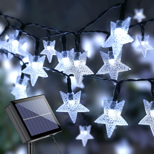 Steaua luminoasa cu energie solara de Craciun 228 LED, 3m + 1.5m - Alb rece