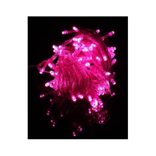 Instalatie brad cu 100 LED-uri, lungime 10m, KIRAY pink