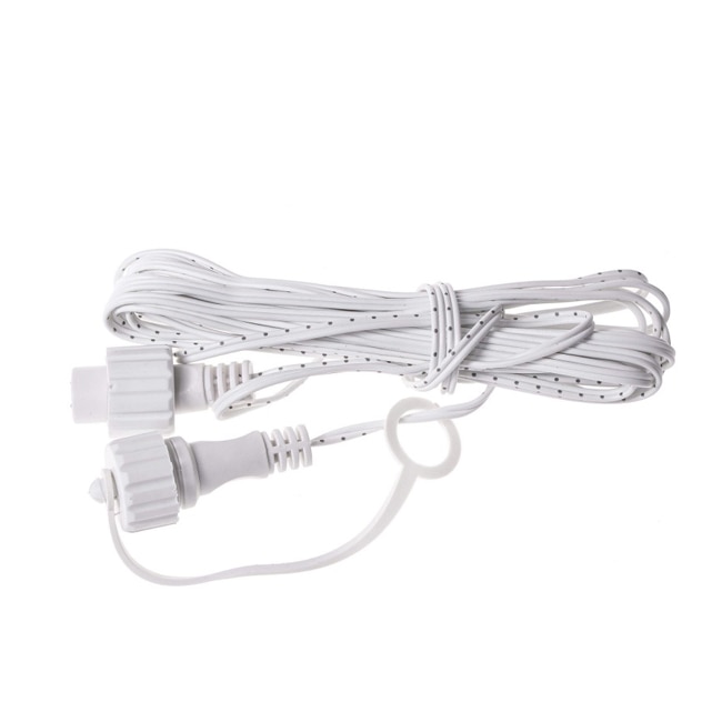 Cablu de alimentare sau prelungire universal pentru ghirlanda instalatie de Craciun LED, IP44, 5m, alb