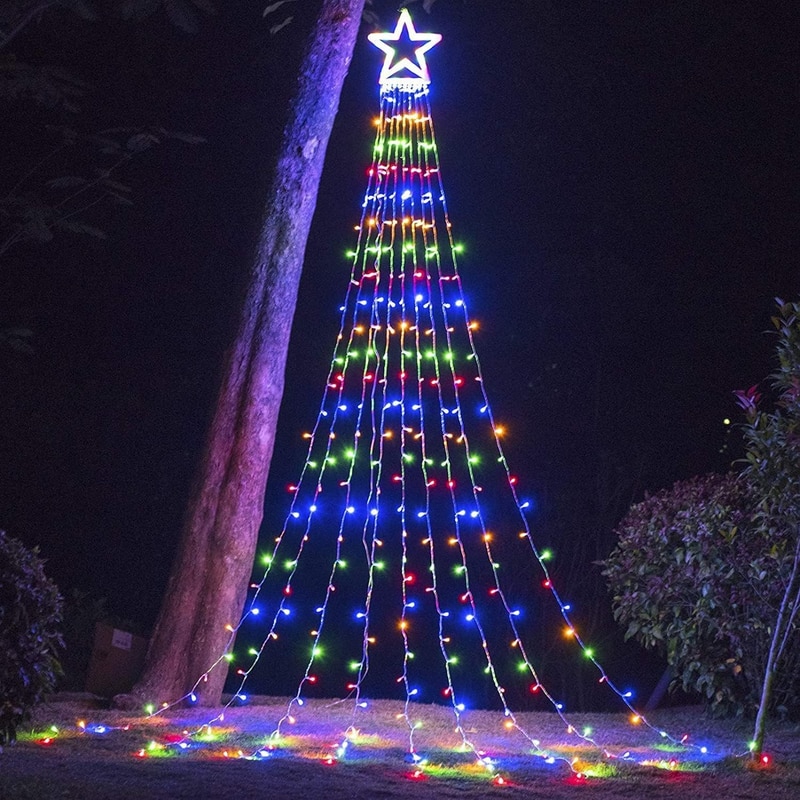 Instalatie de Craciun AxmasPtreeP, 320 LED-uri, 8 moduri de iluminare, multicolor, IP44