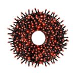 Instalatie De Craciun Nextfarma®, Lungime 100 m, Cu 8 Jocuri De Lumini, Alimentare 220V, Protectie IP44, Pentru Interior/Exterior, Rosu