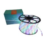 Instalatie Craciun, 50 m, 1200 Led-uri, Furtun Luminos, Multicolor, Transformator, 8 jocuri de lumini, Sectionabila, 220 V, Flippy