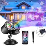 Proiector LED Craciun Cozevdnt, 16 modele, negru, rezistent la apa, 12W, 5M cable