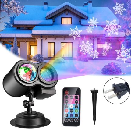 Proiector LED Craciun Cozevdnt, 16 modele, negru, rezistent la apa, 12W, 5M cable