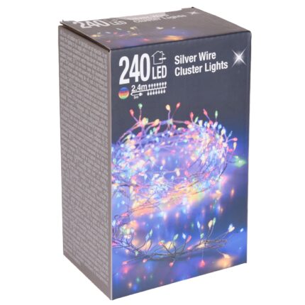 Instalatie Craciun eNoelle, 240 LEDuri cu lumina multicolora, 5 m