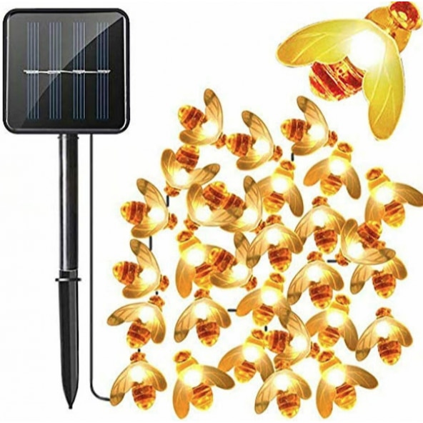 Ghirlanda solara cu 50 albinute LED interior-exterior