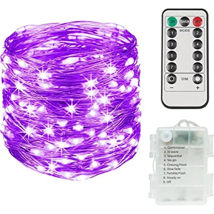 Ghirlanda LED, Control telecomanda, IP44, 10m, Mov