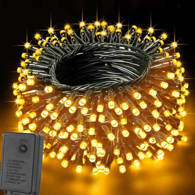 res_3b13d9a6054ae5e59022bb266fb1c2b1 Instalatie GREATON De Craciun 40m Liniara 500 LED -uri, 8 jocuri de lumini, Pentru Exterior/Interior, Fir Verde Inchis, Lumina Alb Cald