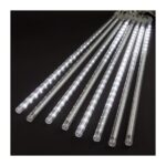 Instalatie de Craciun tip turturi de gheata in topire, 320 Leduri, 8 baghete x 40 Leduri, lungime 50 cm, putere 6W, Alb rece