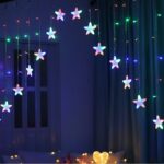 Instalatie de Craciun, Perdea luminoasa, Nevermore®, cu stele mici, 3 m, Interconectabila, Multicolor