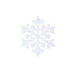 Set 5 decoratiuni, fulgi de nea, pentru bradul de Craciun, 10 cm, Alb