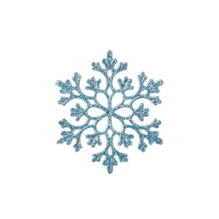 Set 5 decoratiuni, fulgi de nea, pentru bradul de Craciun, 10 cm, Turcoaz
