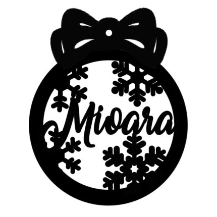 Glob de Craciun, model fundite si fulgi de zapada, nume Mioara, 10 cm, ArtemisGift