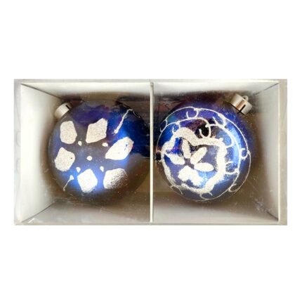 Set Globuri de Craciun 2 buc, HB074 Albastru