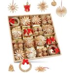 Decoratiuni brad de Craciun, 56 piese