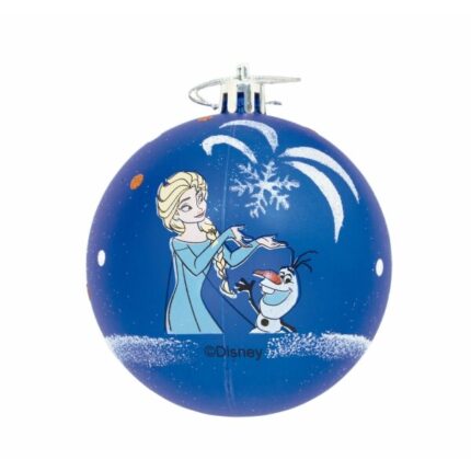 Globuri de Craciun Frozen Memories, 10 buc, Albastru Alb, Plastic 6 cm