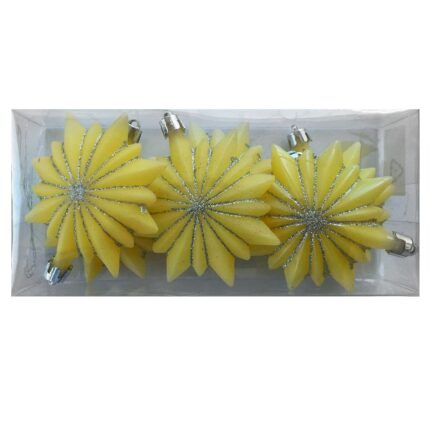 Set Globuri de Craciun 6 buc, HB164 Crem
