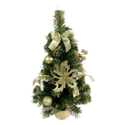 Bradut de Craciun, decoratiuni aurii, 50 cm, 0170