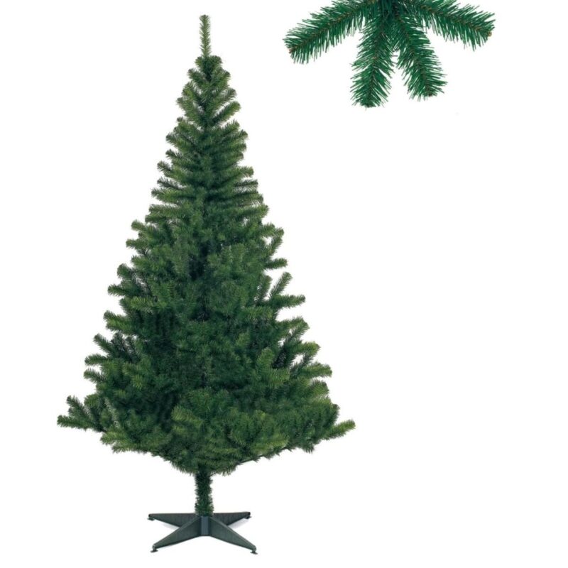 Brad artificial 90 cm, verde, fara ornamente, crengute dense si design ajustabil, perfect pentru decorarea casei de Craciun, durabil si usor de modelat, ideal pentru personalizare si utilizare an dupa an