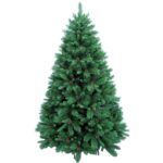 Brad artificial Kring Detroit, cu conuri, PVC, 210 cm, suport metalic, Verde