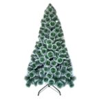 Brad Artificial 120 cm, pin bogat cu varfuri albe, suport metalic - A1